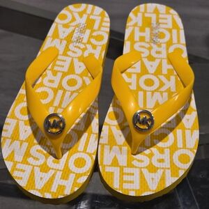 Michael Kors Women Yellow Flip Flops
